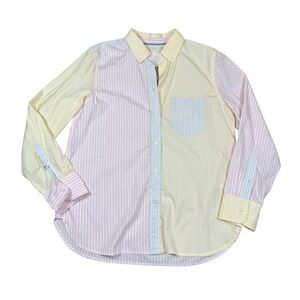 NWT J. CREW Cotton Poplin Shirt Classic fit Womens sz 10 Colorful Pastel